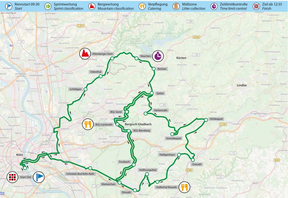 Strecke Velodom 125 km strecke velodom125